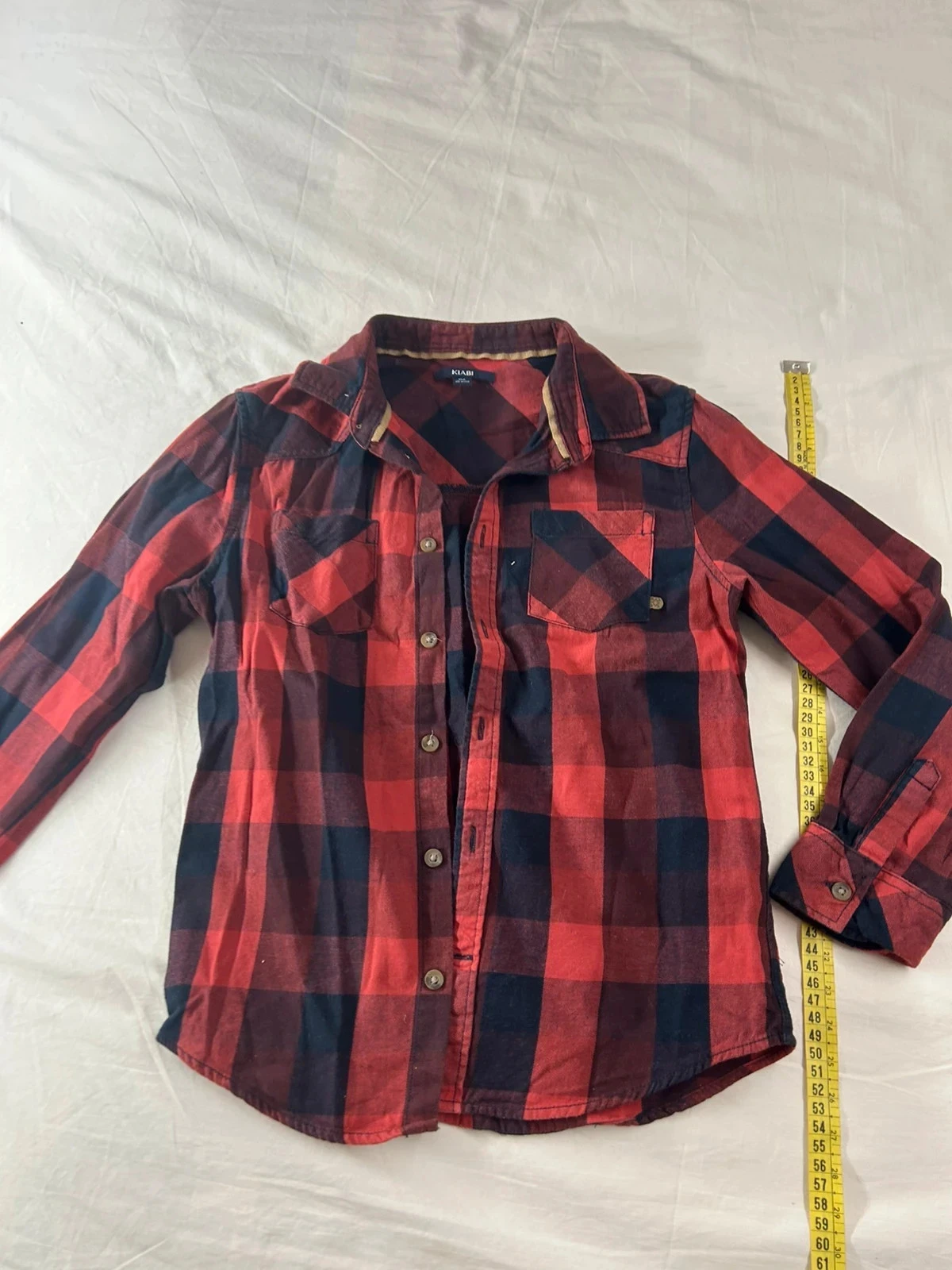 Camisa xadrez preto vermelho kiabi – photo 2